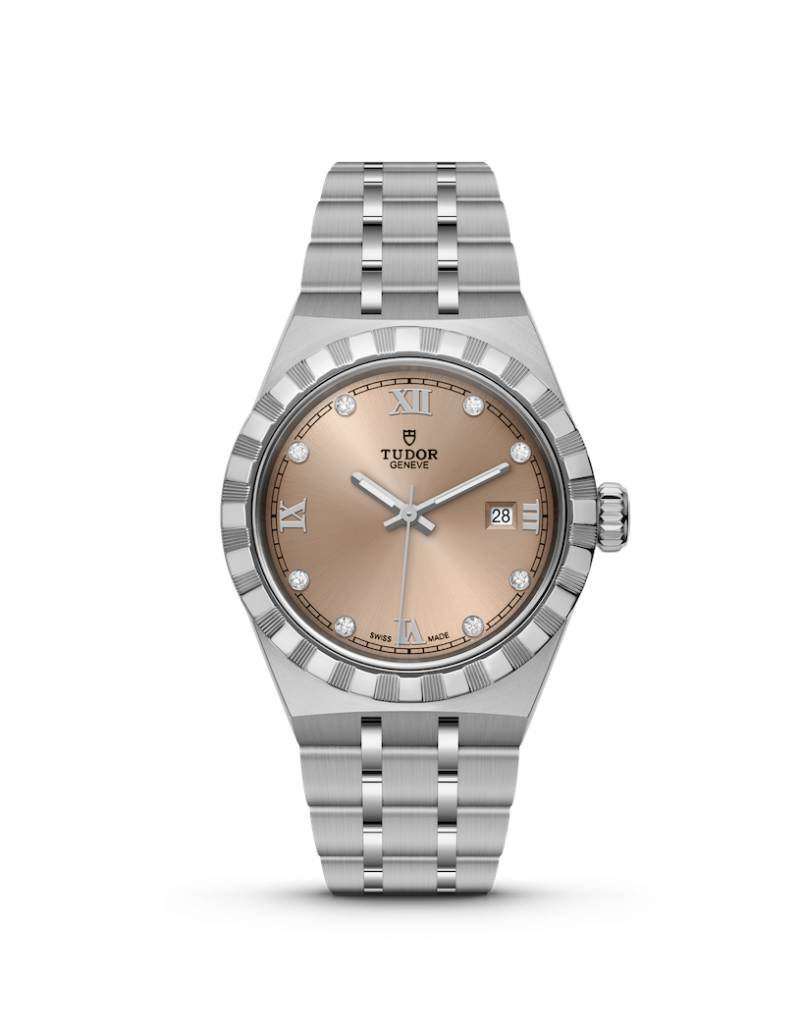 TUDOR Royal Packshot Salmon Diamonds 38mm EUR 3.100 1