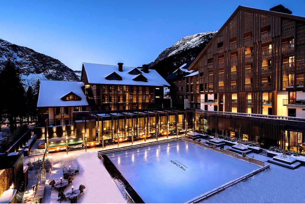 The Chedi Andermatt Courtyard Icefiled Reto Guntli