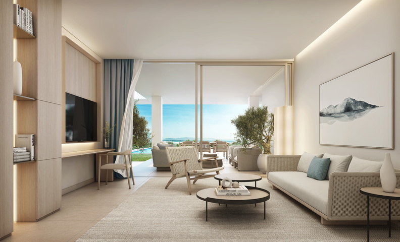 3BR Suite private pool living