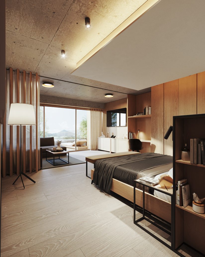 exclusive suiten dirket am see c pott architekten.ingenieure das walchsee aktivresort