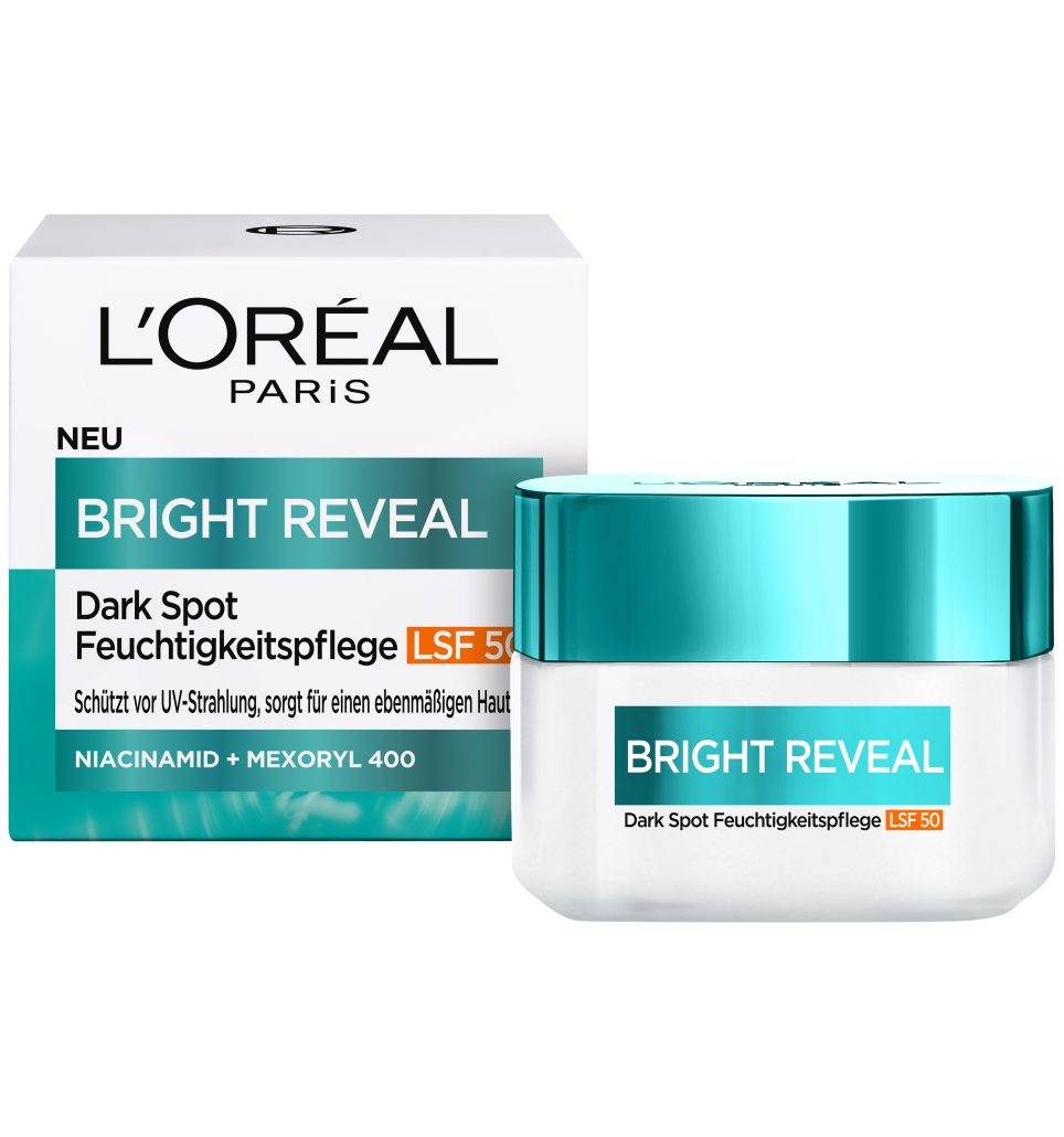 r l oreal paris bright reveal dark spot feuchtigkeitspflege lsf50 packaging2 18.99eur. 1