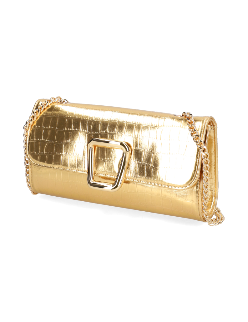 6149000089 HUMANIC Kate Gray Clutch Gold E5995 1