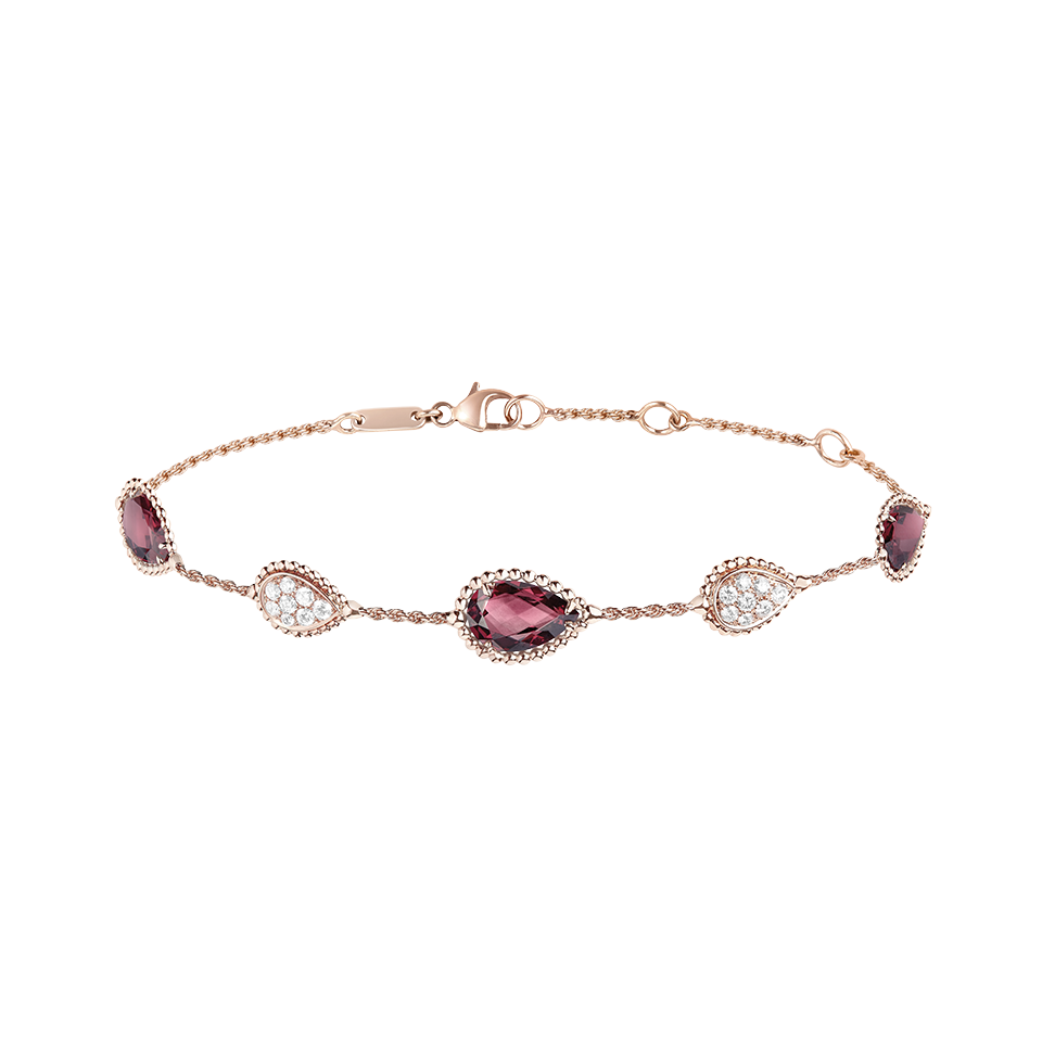 BOUCHERON Serpent Boheme Rodholite Garnet diamonds bracelet