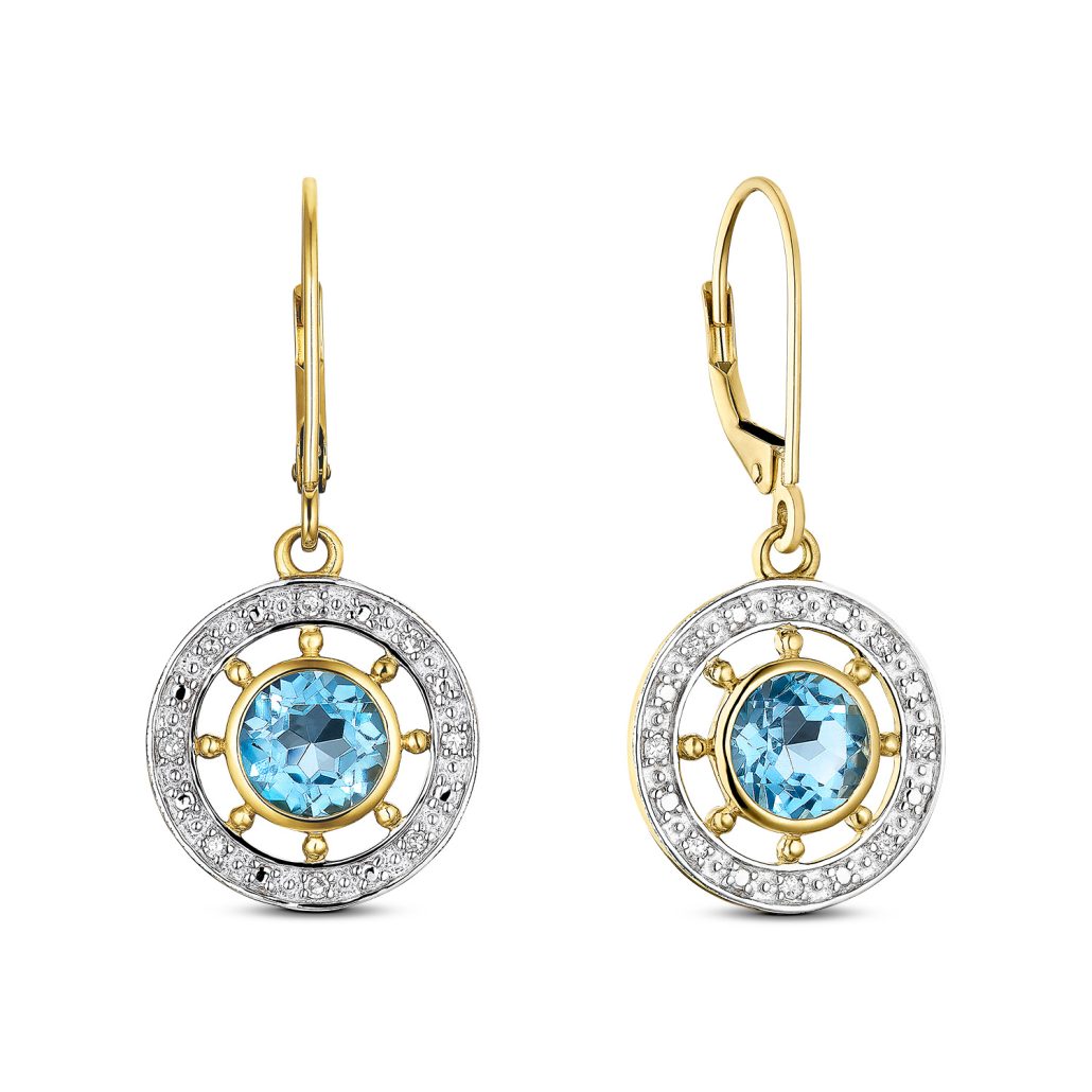 DJ Mon Palais Diamant Topas Ohrringe Gold 585 749Euro