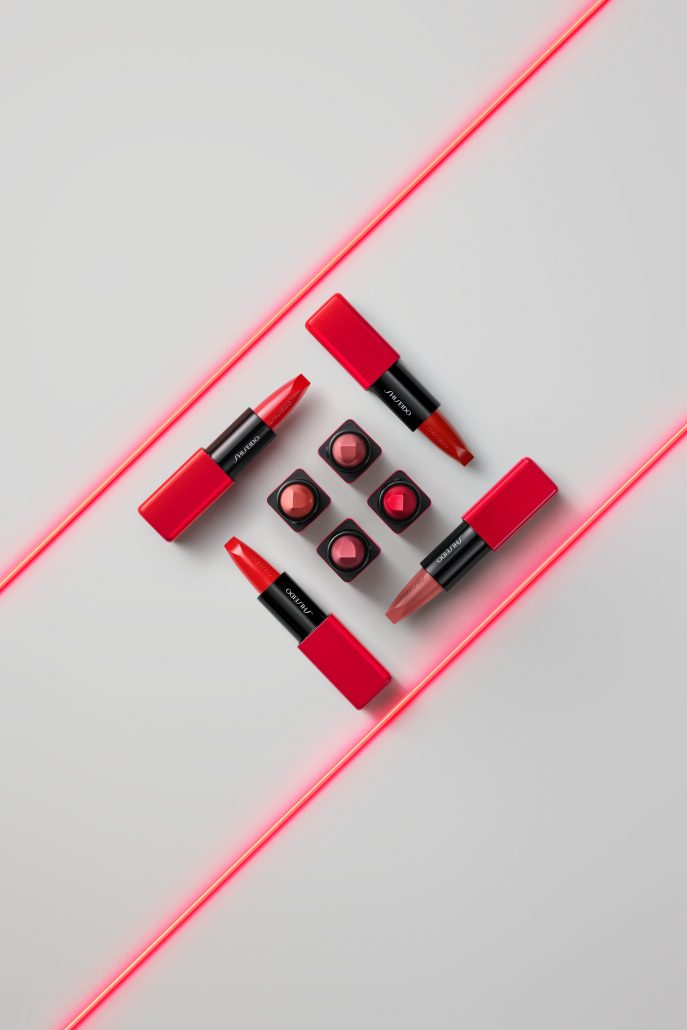 Shiseido TechnoSatin Gel Lipstick StylizedProduct Open MultiShades RGB 2000px 72dpi