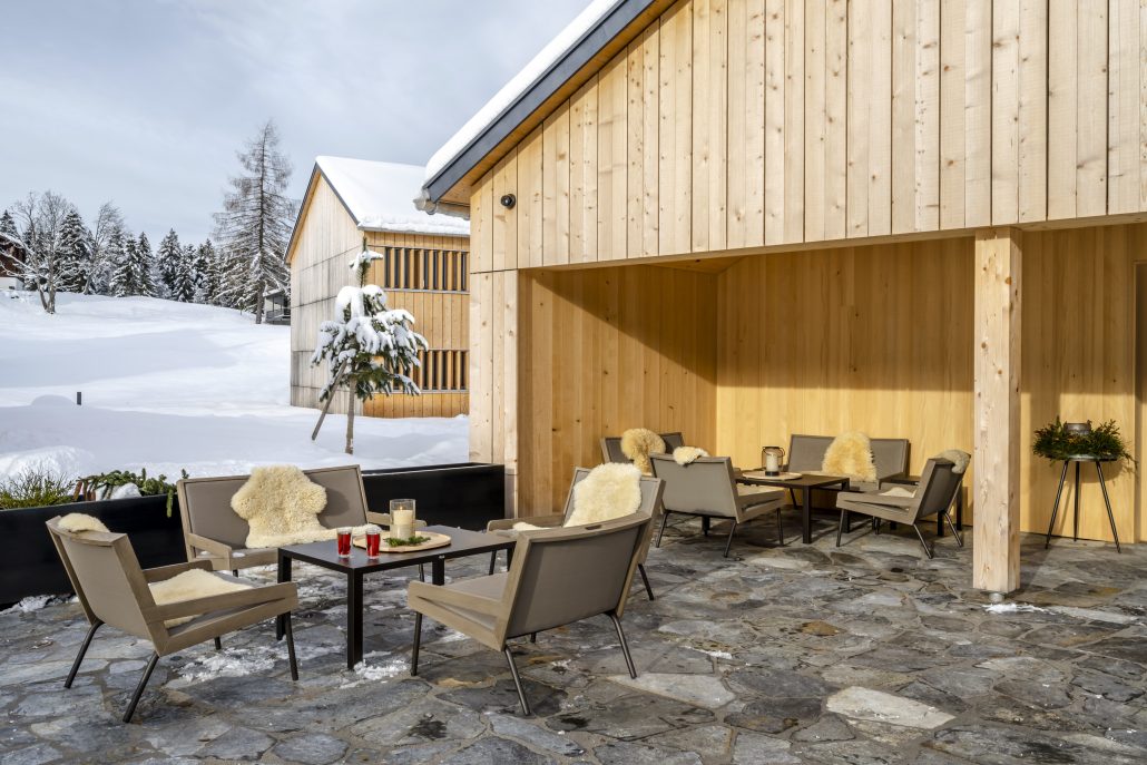 Terrasse Fuchsegg Eco Lodge c www.guenterstandl.de