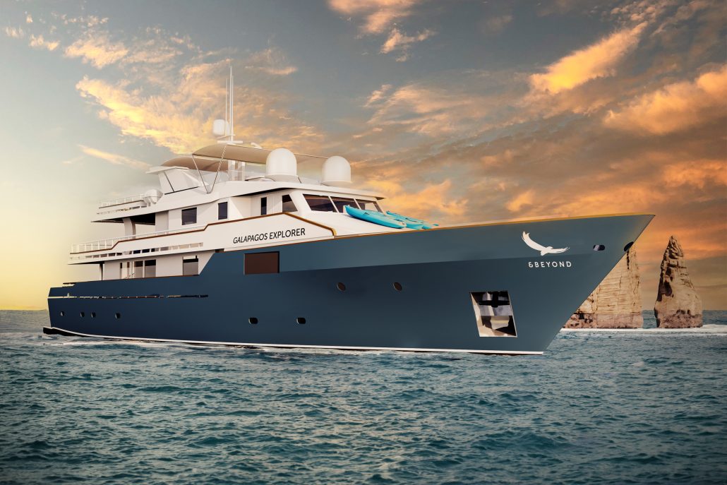 andBeyond South America Ecuador Galapagos Galapagos Explorer render yacht front side