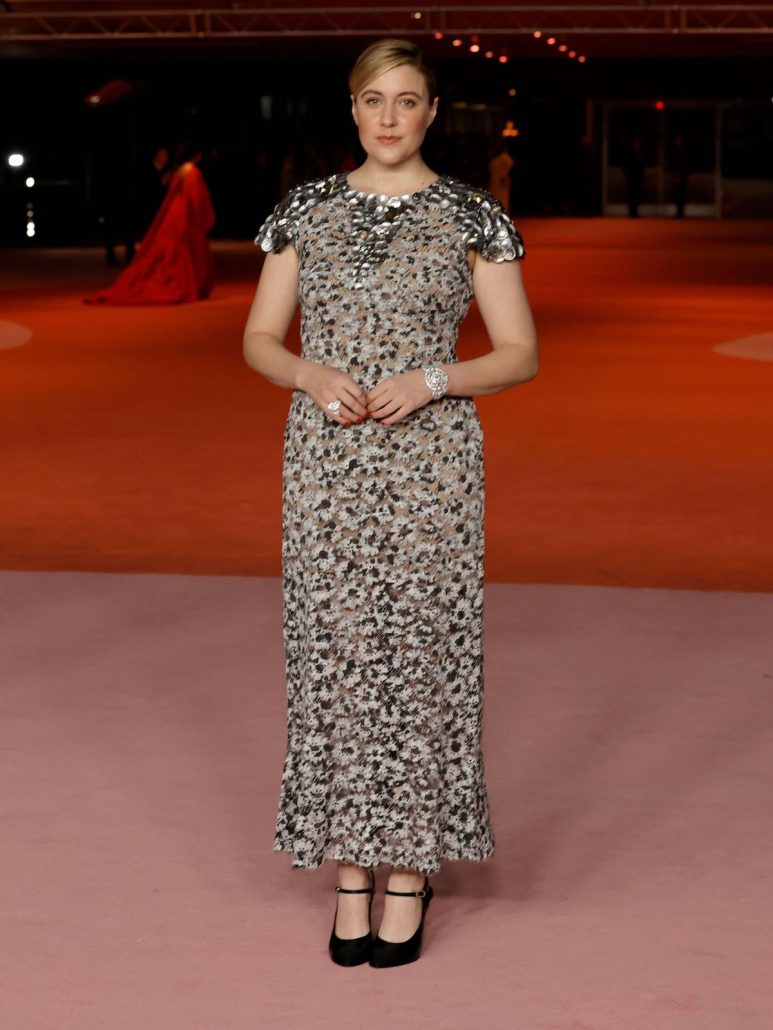chanel greta gerwig wore chanel at the 3rd annual academy museum gala at academy museum of motion pictures 031223 2 HD