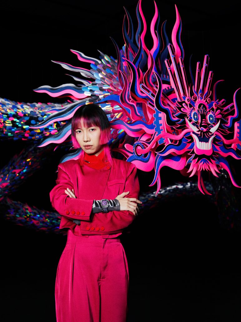 HUBLOT SPIRIT OF BIG BANG TITANIUM DRAGON 646.NX .6600.RX .CHF24 Chen Fenwan with Dragon Watch 2 original