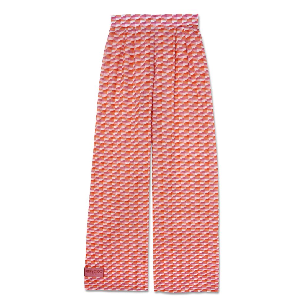 LAREN DIAMOND PRINTED WOVEN COTTON PAPRIKA CANDY PINK