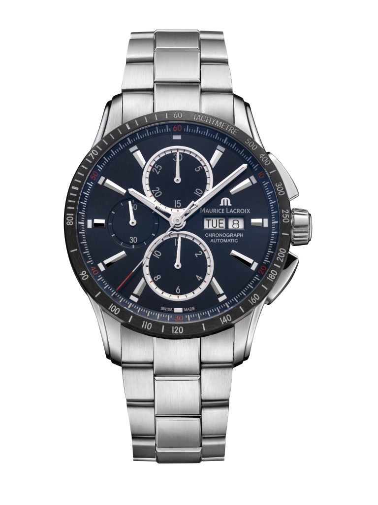 Maurice Lacroix PONTOS S Chronograph Soldat dark blue steel Metallband EUR 3250 768x1024 1