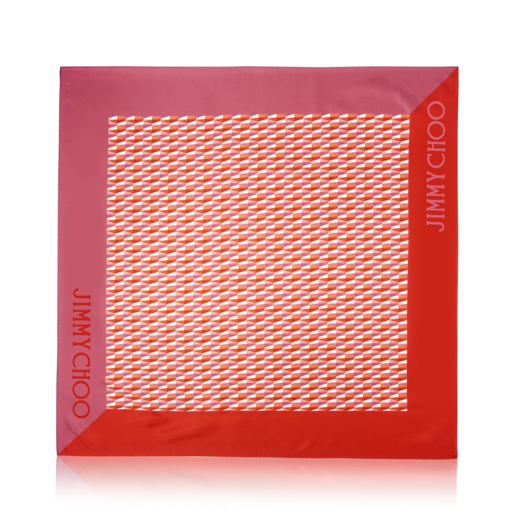 RETA SILK WDIAMOND PRINT PAPRIKA CANDY PINK RETOUCH