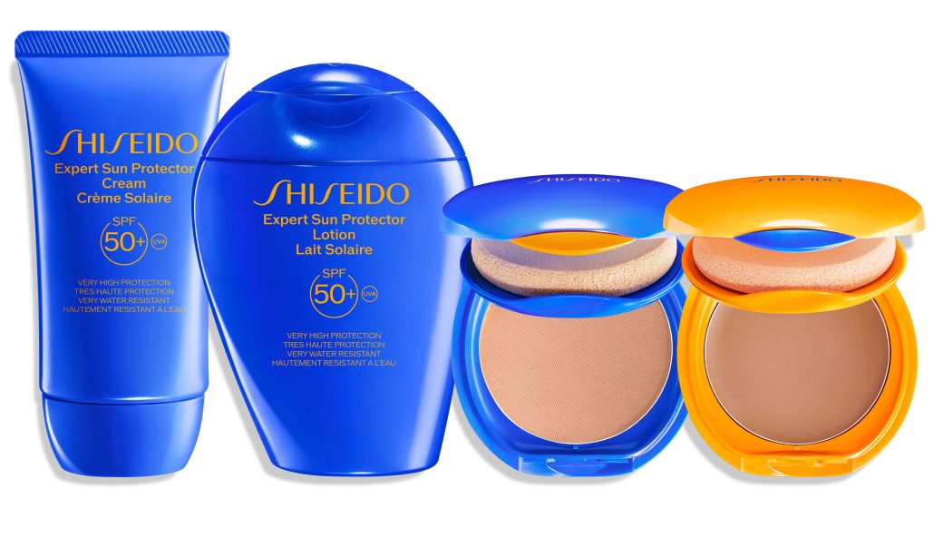 Shiseido Suncare Lineup Blue Main Shade Group Shot