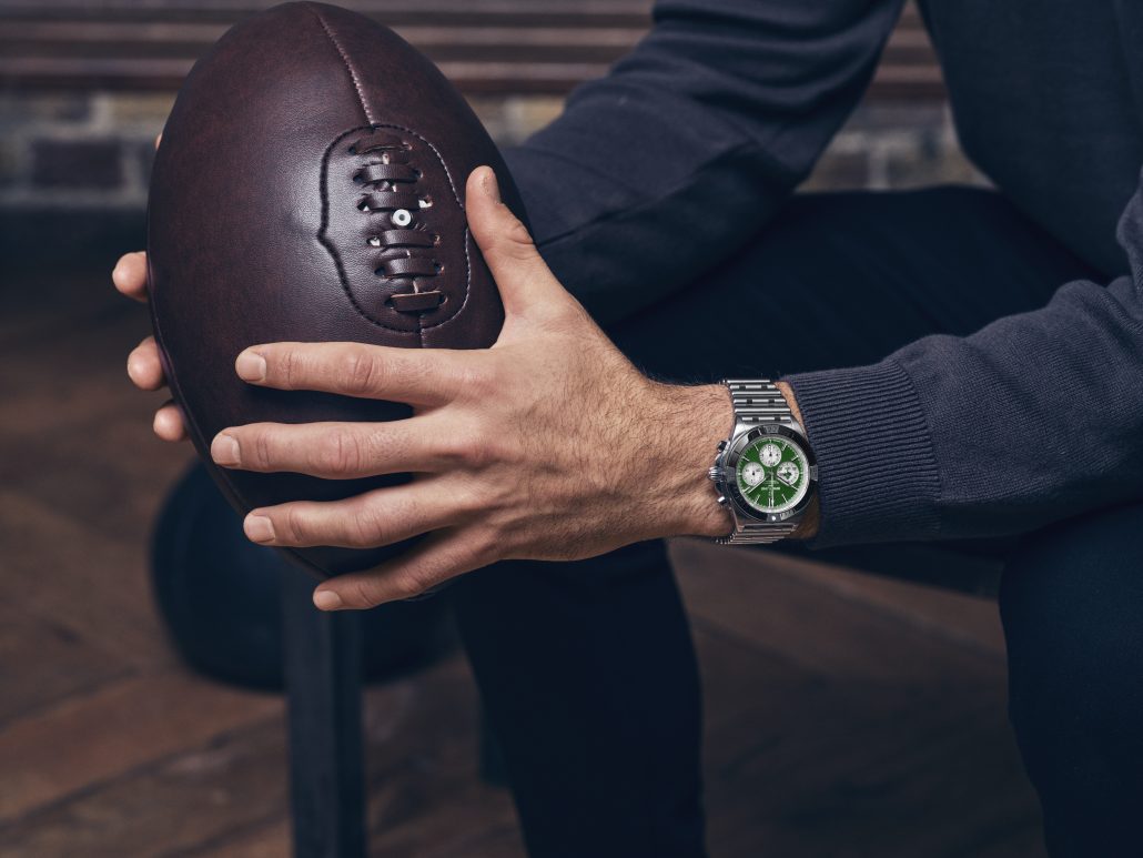 44 The Breitling Chronomat Six Nations Ireland on the wrist of Conor Murray RGB