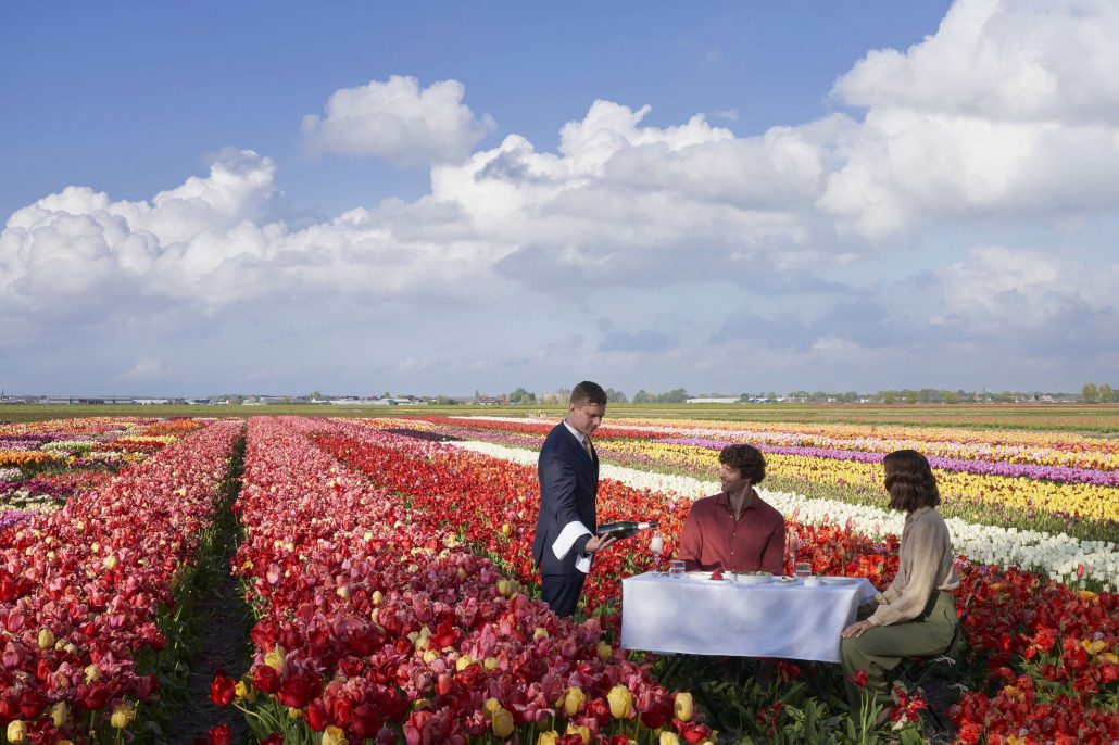 Anantara Grand Hotel Krasnapolsky Amsterdam Lifestyle Couple Table Tulip Fields cAnantara Hotels Resorts Spas