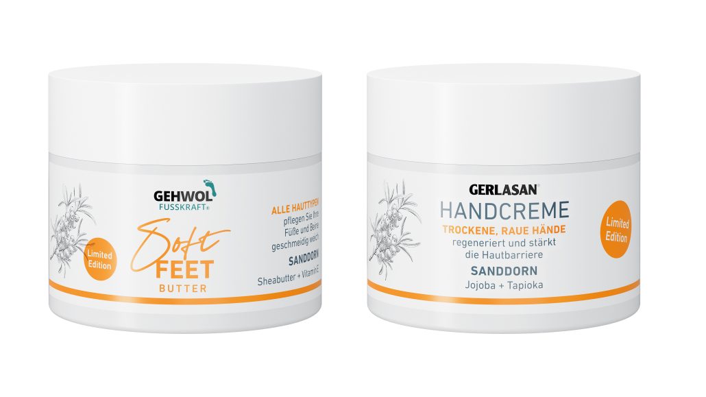 GEHWOL FK SF Butter und GERLASAN Handcreme LE 2024 Sanddorn