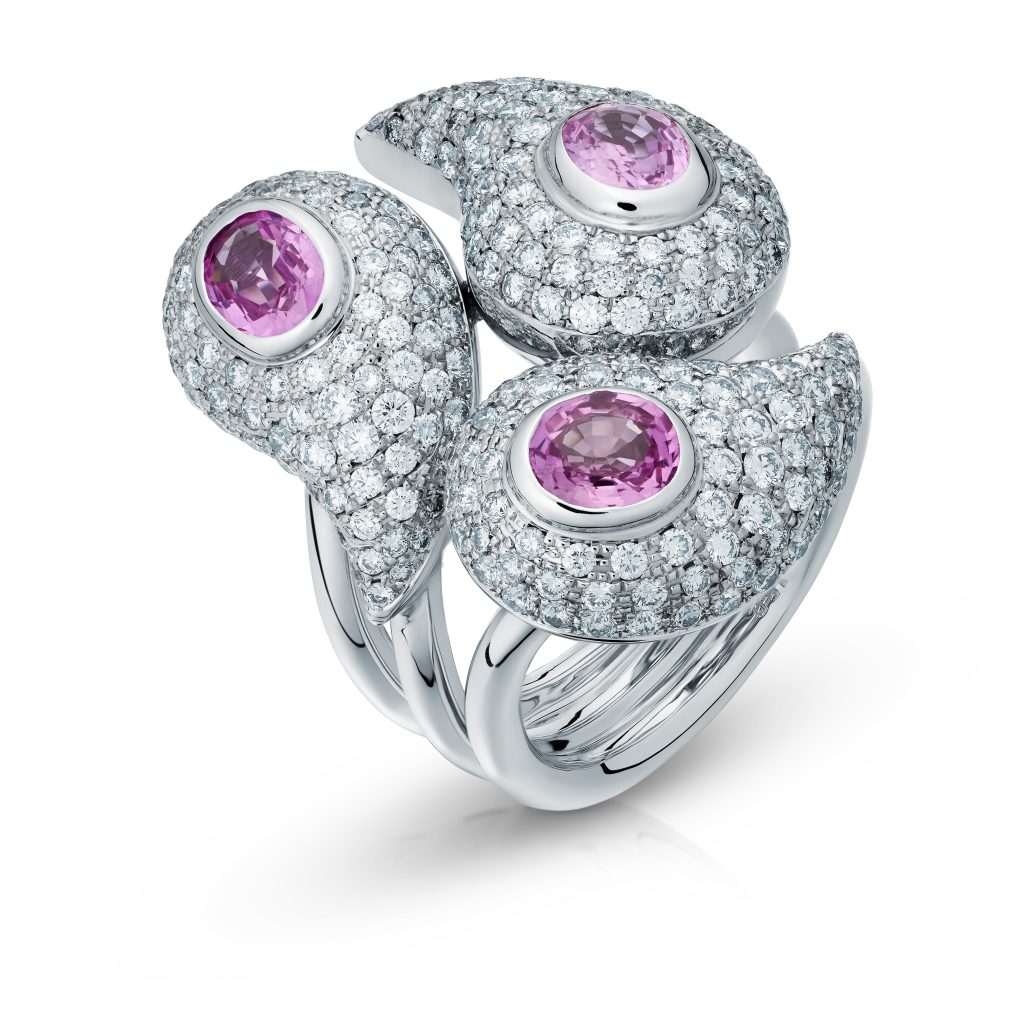 MAZBANI18ctWGPinkSaphire650ctund550ctBrillanten