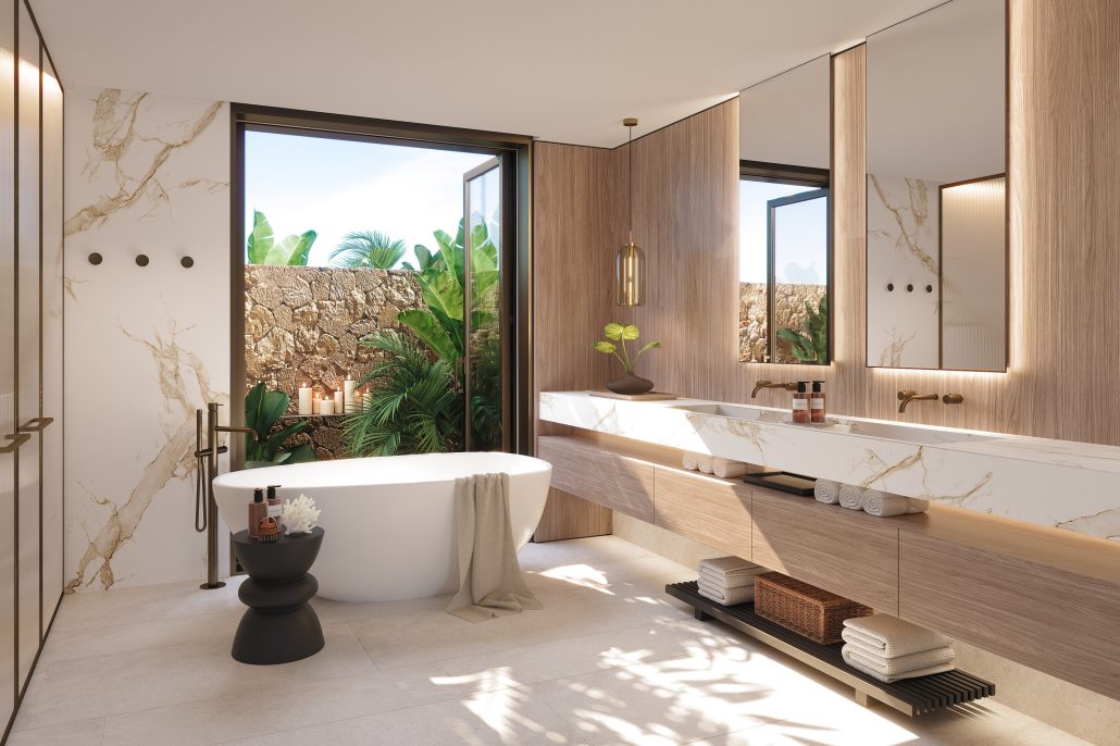 Sani Asterias One Bedroom Residence Private Garden Ground Floor Bathroom c Sani Resort