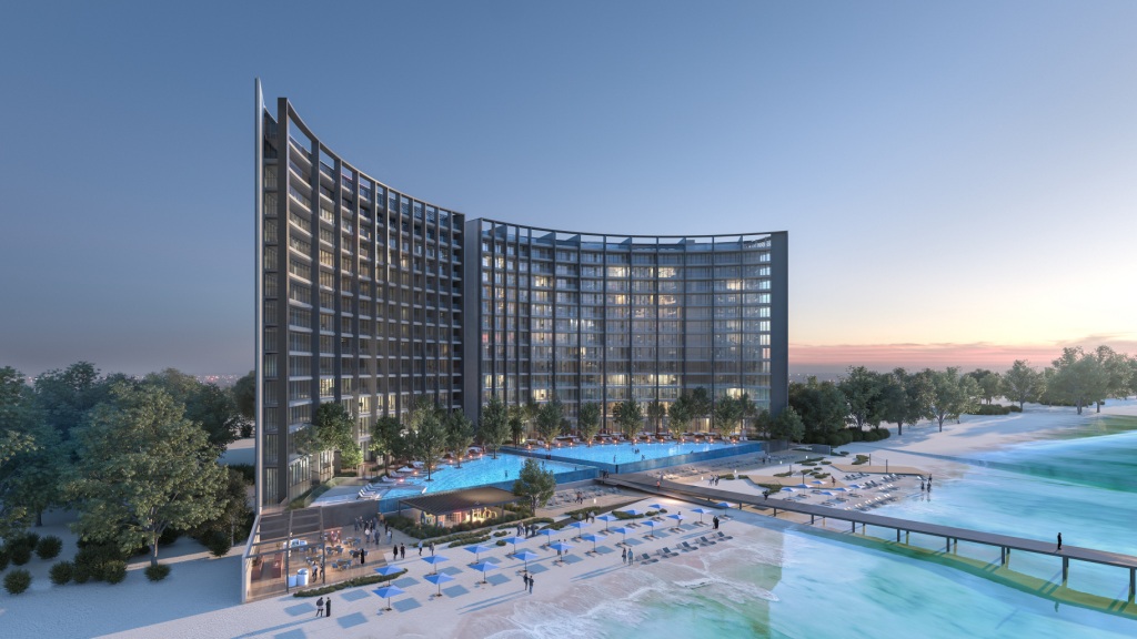 Anantara Sharjah Resort and Anantara Sharjah Residences aerial view rendering