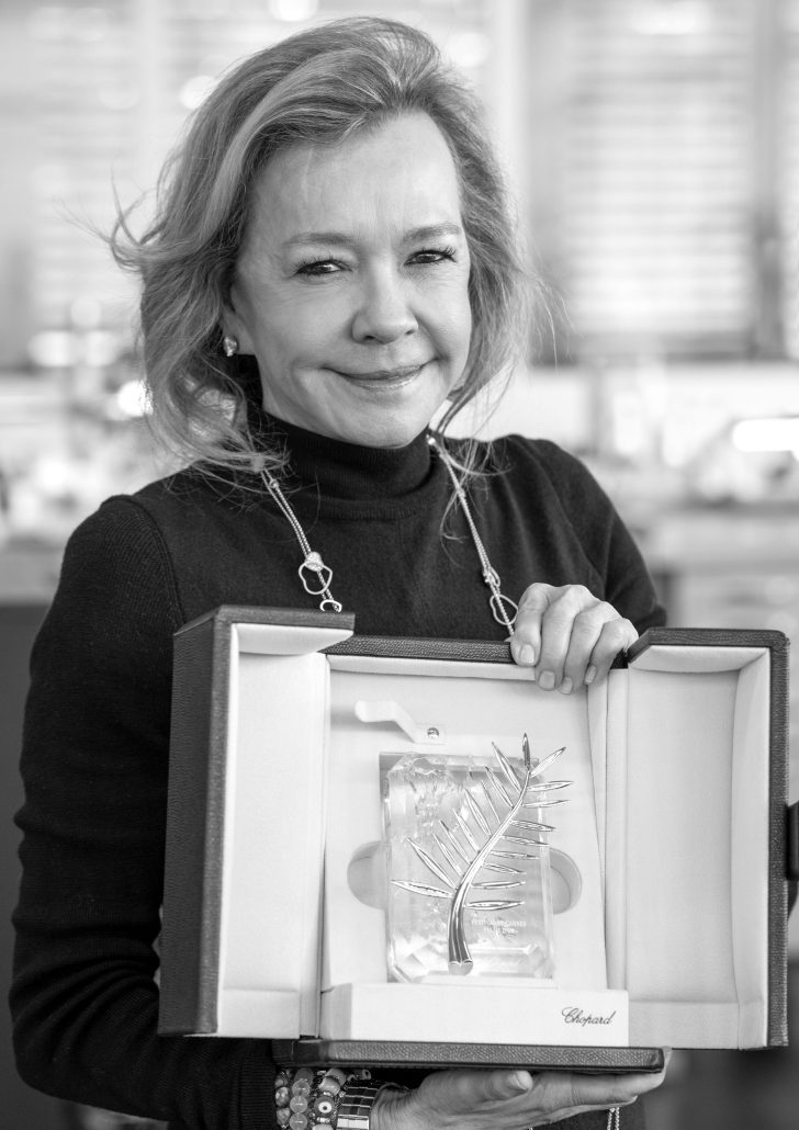 Caroline Scheufele with the Palme dor 2024