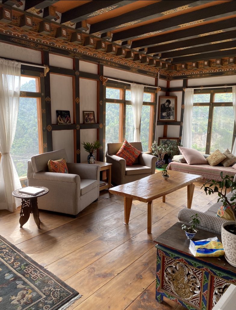 Interiors of a Bhutanese homestay