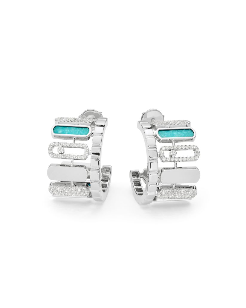 Messika Bucherer exclusivity Earrings Move Iconica Amazonite White Gold