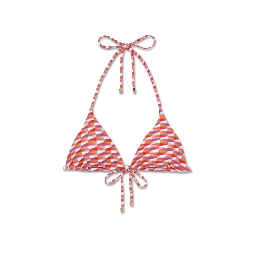 ARIAH RECYCLED NYLON LYCRA DIAMOND PRINT PAPRIKA CANDY PINK 1024x1024 1