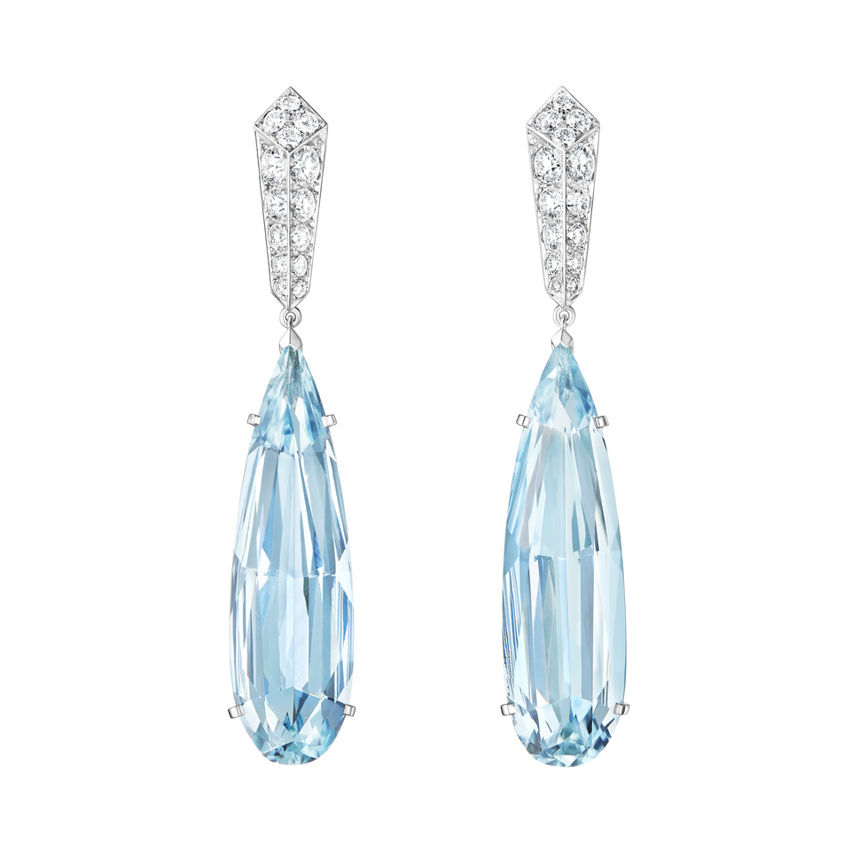 BOUCHERON High Jewelry Bleu Infini pendant earrings