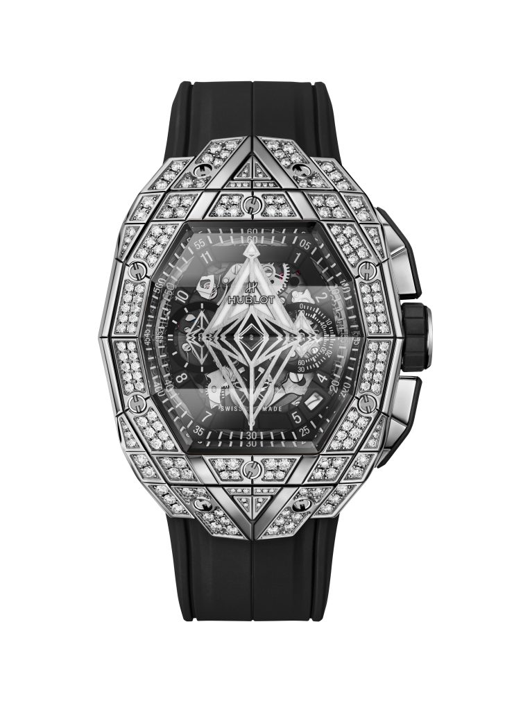 Hublot Spirit Of Big Bang Sang Bleu Titanium Pave 648.NX .0107.RX .1604.MXM23 SD HR W DIGITAL original