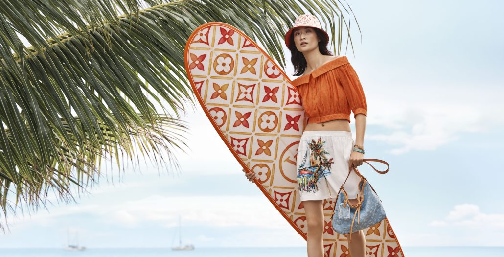 LV BY THE POOL 2024 WORN VISUAL BY EHTAN JAMES GREEN FOR LOUIS VUITTON 3
