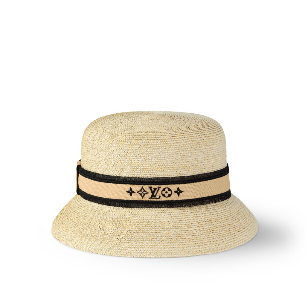 LV STRAW BUCKET HAT