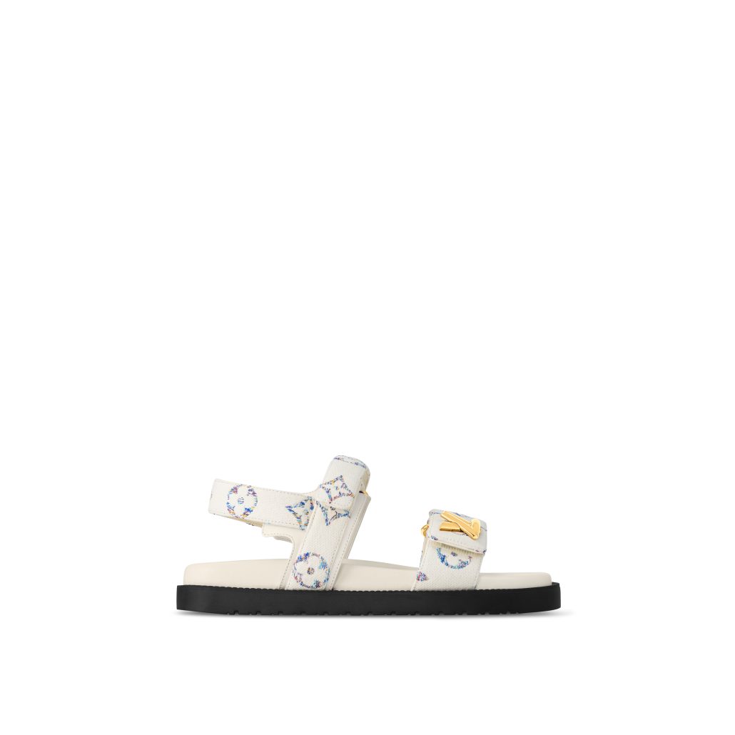 Louis Vuitton NAUTICAL24 LV SUNSET FLAT COMFORT SANDAL WHITE
