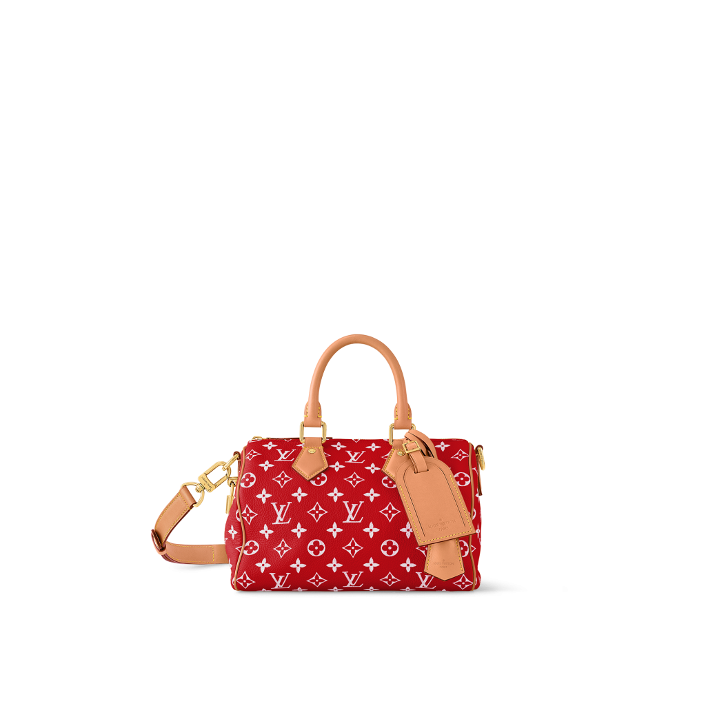 SPEEDY P9 BANDOULIERE 25 IN RED MONOGRAM LEATHER 1024x1024 1