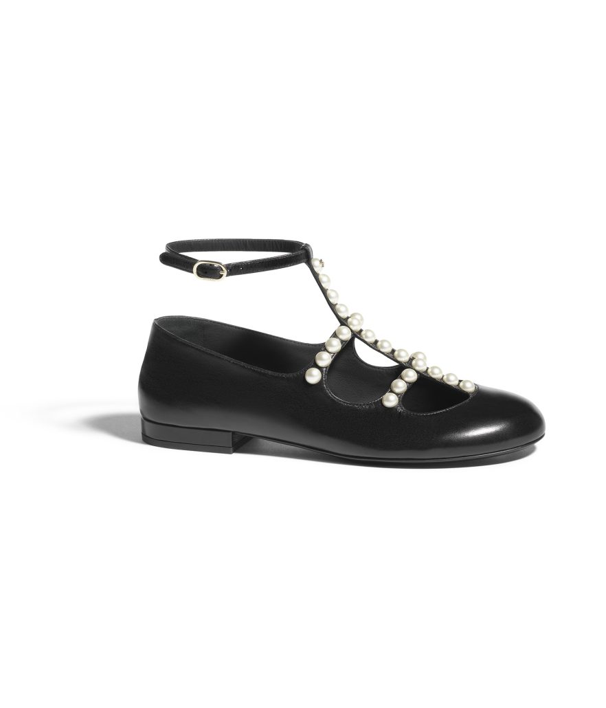 chanel mary janes in black leather and pearls g45752 b17101 94305 HD