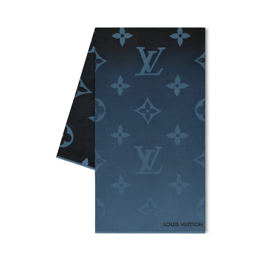 LOUIS VUITTON MONOGRAM GRADIENT STOLE NAVY