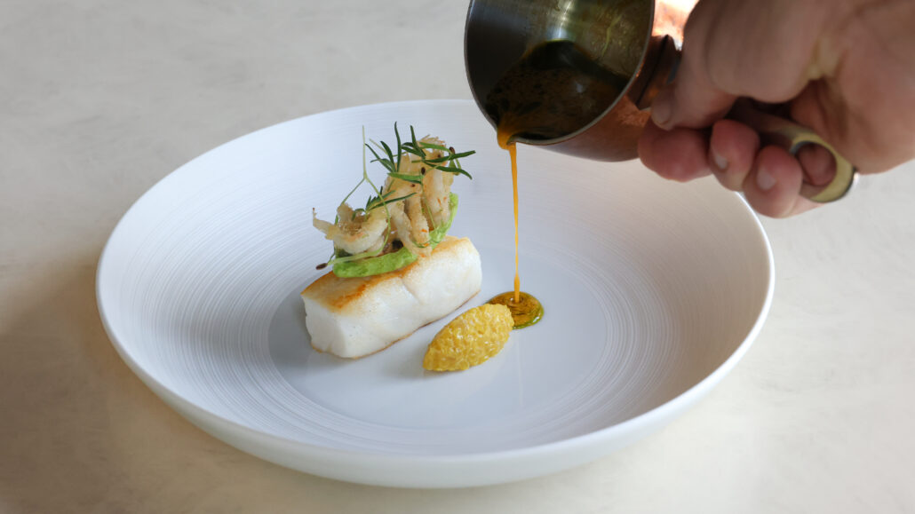 Arosa MarcoCampanella Atlantic turbot I fennel I mussel I marinier sauce