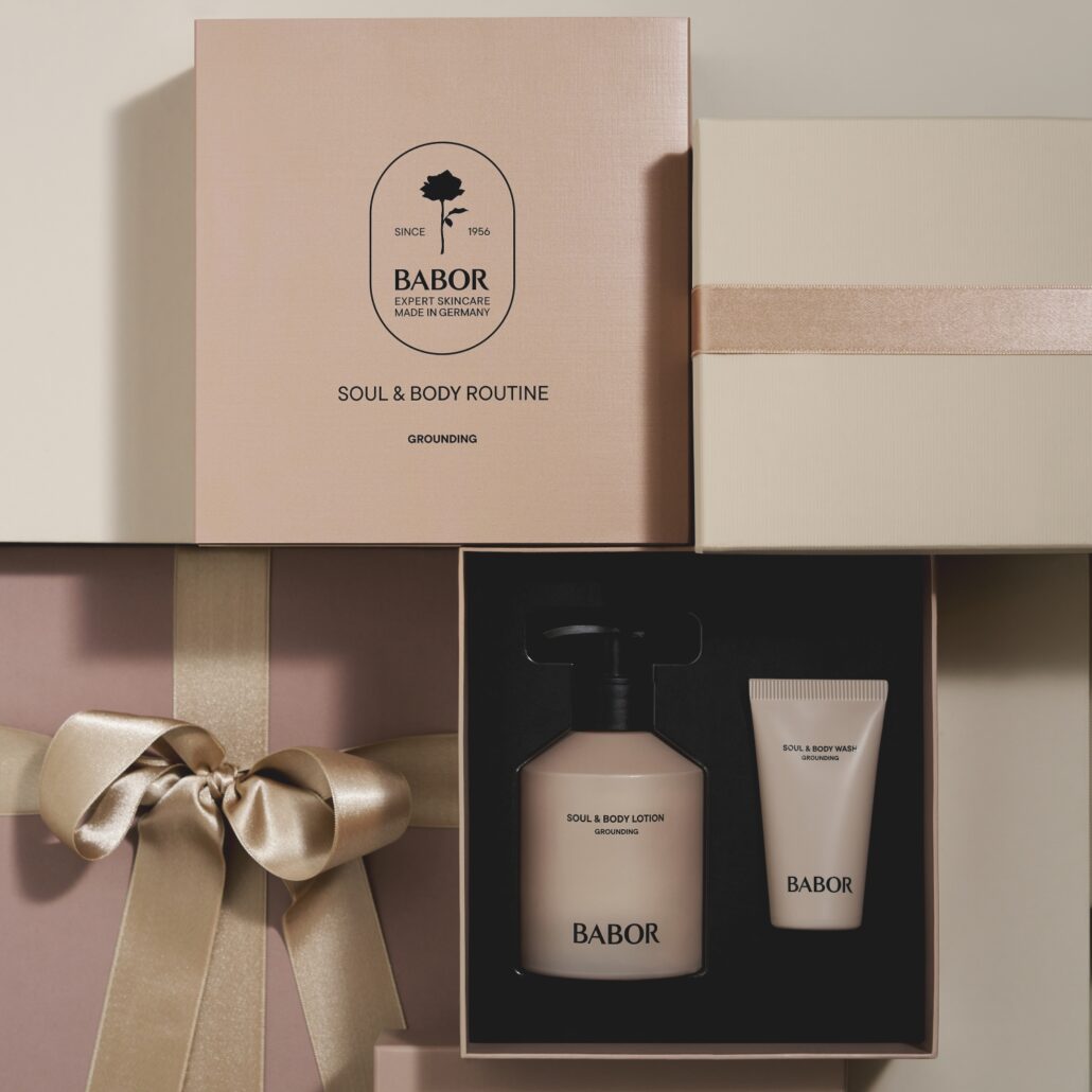 BABOR SOULBODY GIFT SET FLATLAY