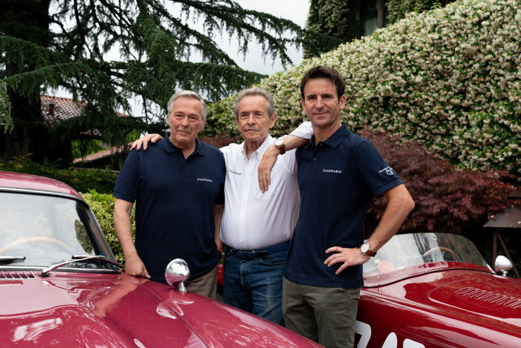 Karl Friedrich Scheufele Jacky Ickx Romain Dumas before the race 2023