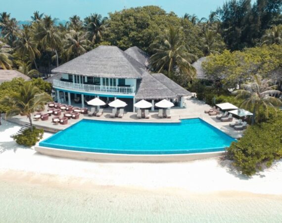 NH Maldives Kuda Rah Resort frontal Aerial c Minor Hotels