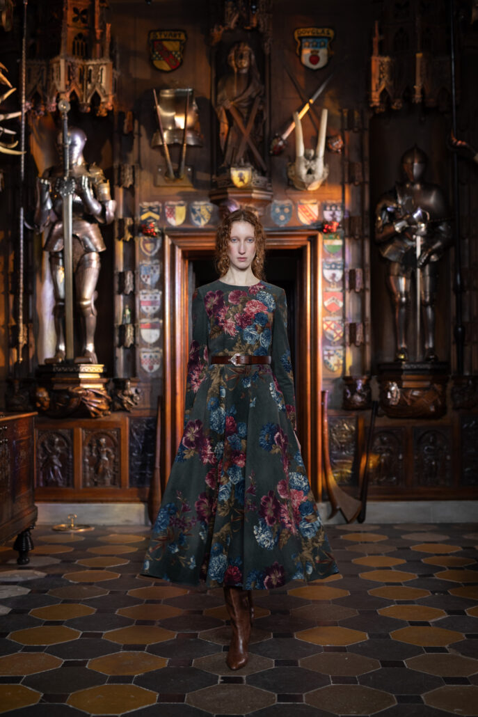 19 Dress Faith Highland Blooms Belt Brass Ornament Buckle Heritage dark brown Look Lena Hoschek PAP AW2425 Aida Dapo highres