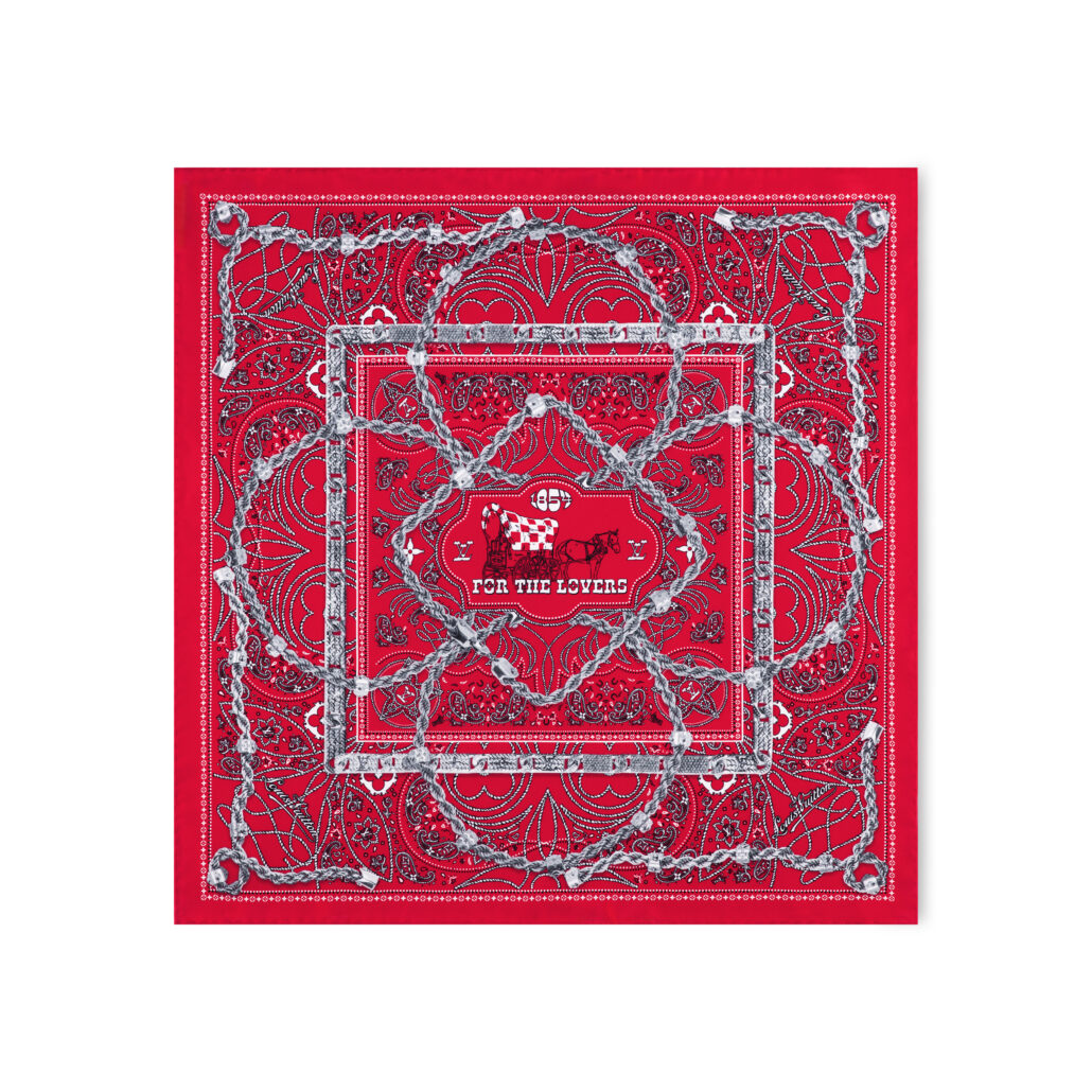 BANDANA EN SOIE LV ROPE