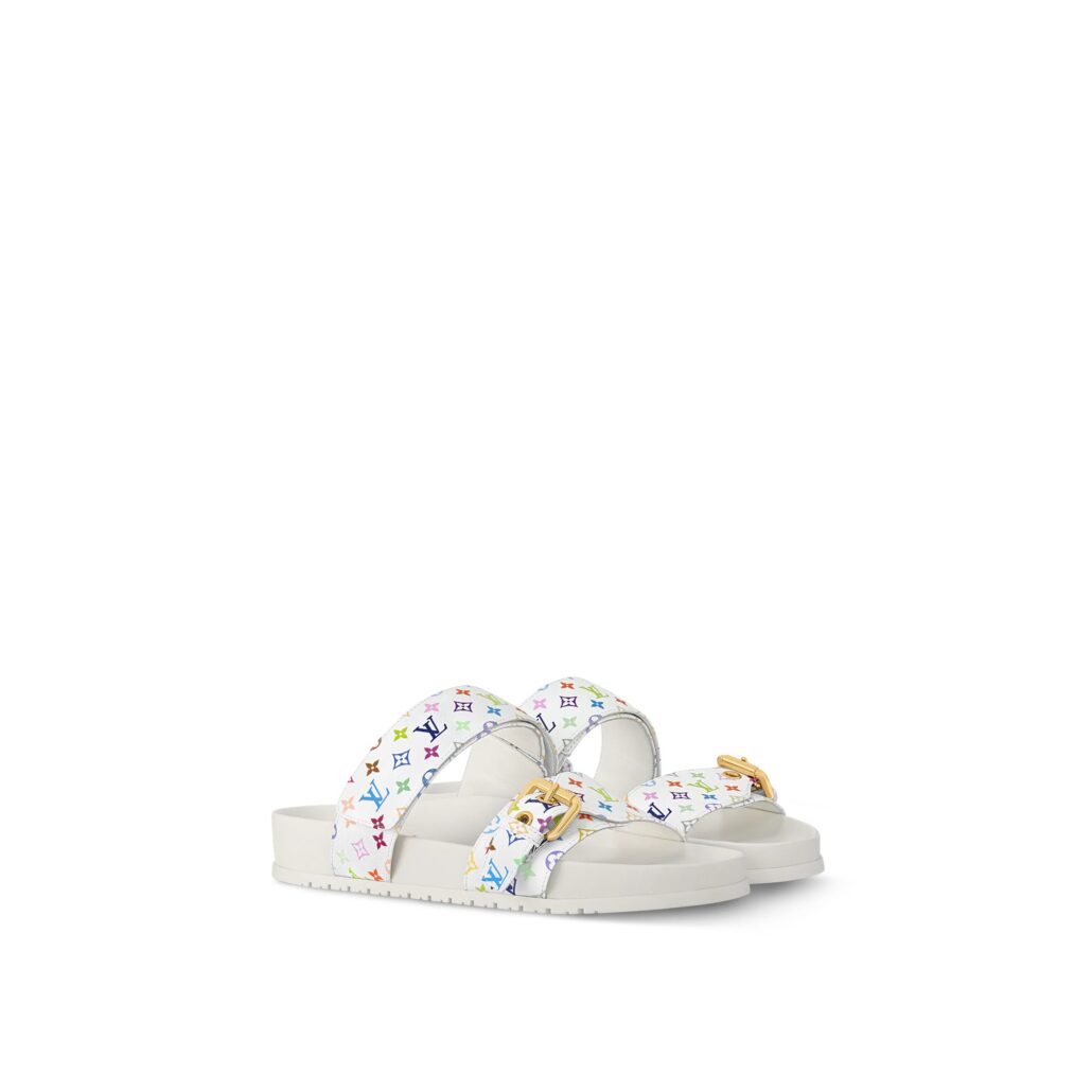 BOM DIA COMFORT FLAT MULE BLANC Louis Vuitton x Murakami
