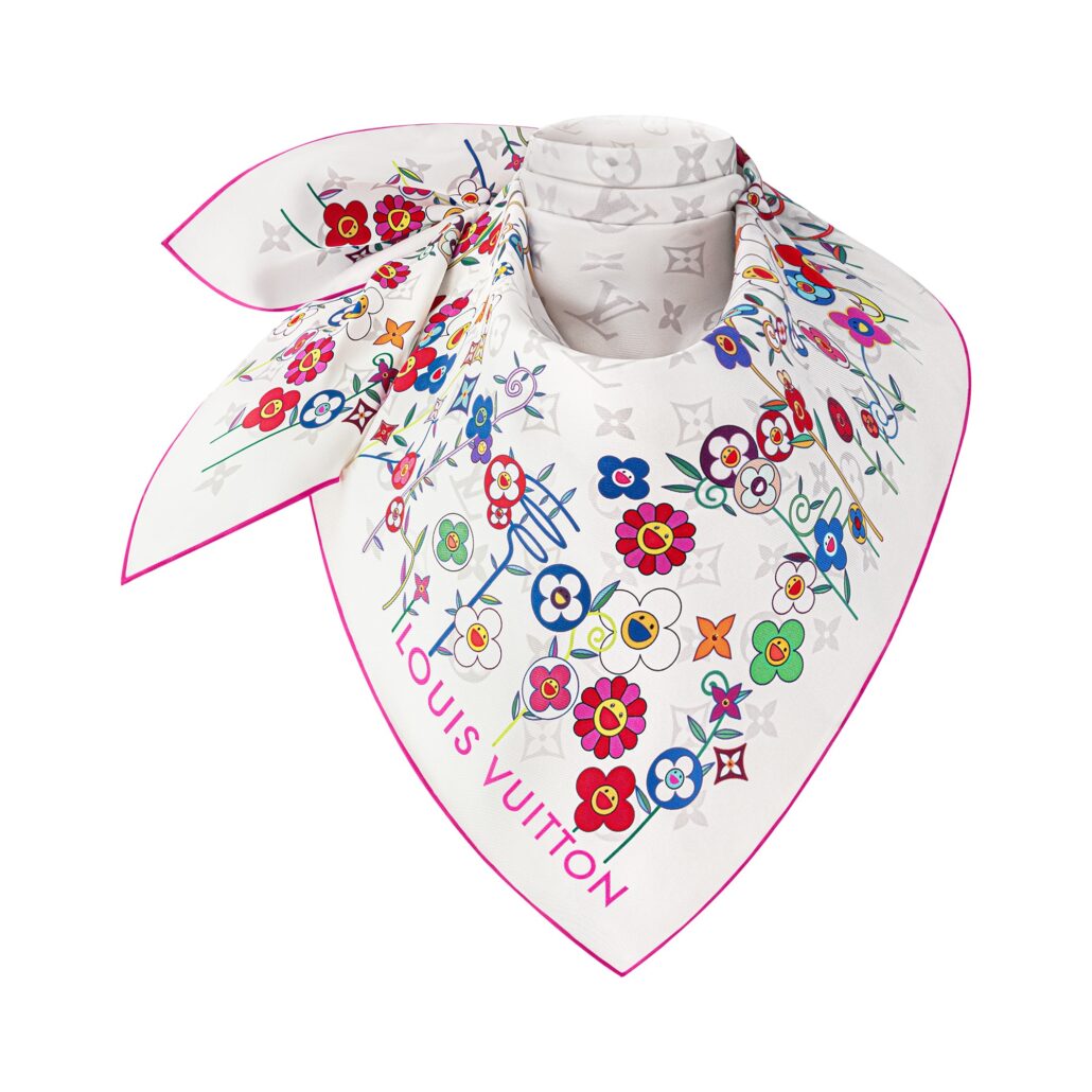 CARRE 90 SUPERFLAT BLANC Louis Vuitton x Murakami