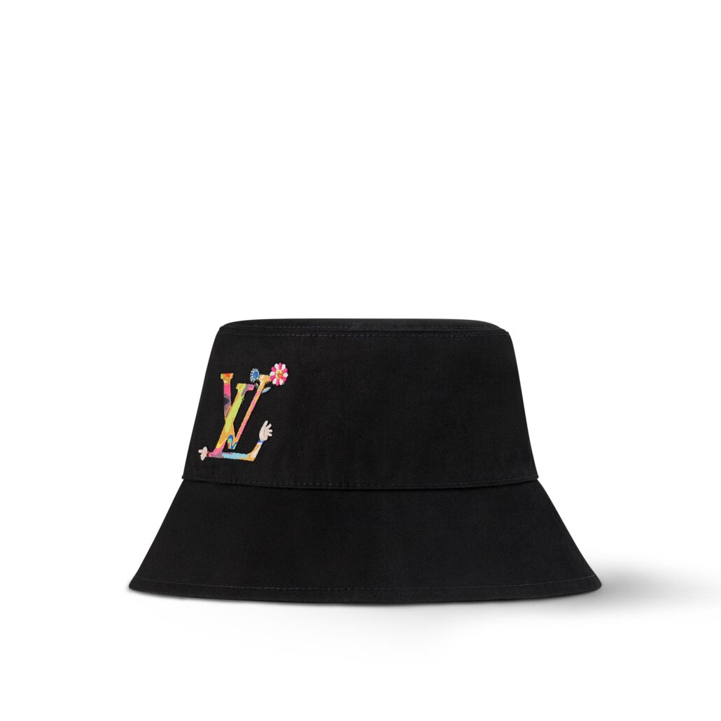 CHAPEAU REVERSIBLE SUPERFLAT NOIR Louis Vuitton x Murakami Side view