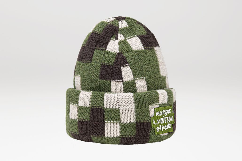LOUIS VUITTON DAMOFLAGE CRUSH BEANIE SHOW SS24