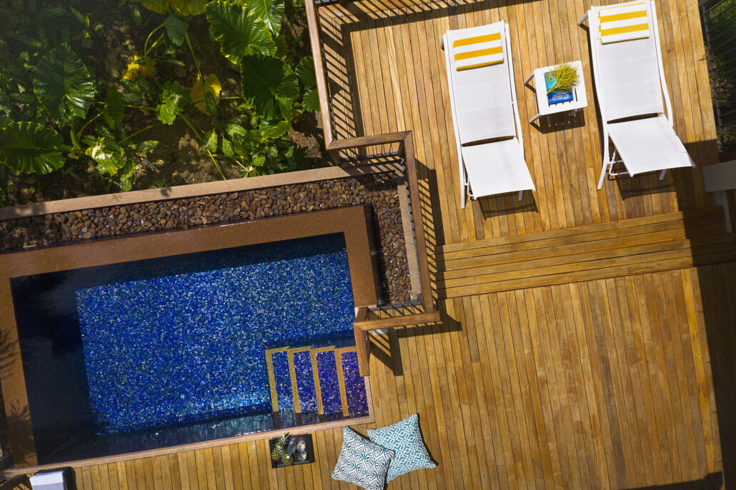 Raffles Seychelles Villas Garden Villa Drone Terrace Pool