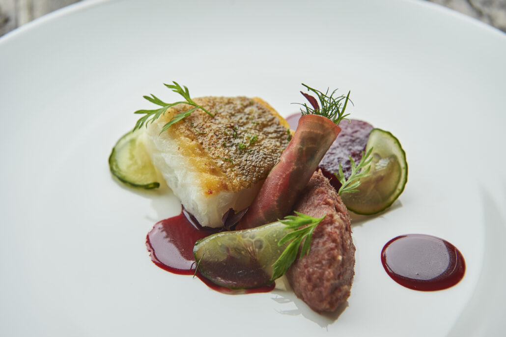 Relais Chateaux Hotel Seesteg SE Food Kabeljau Labskaus 03