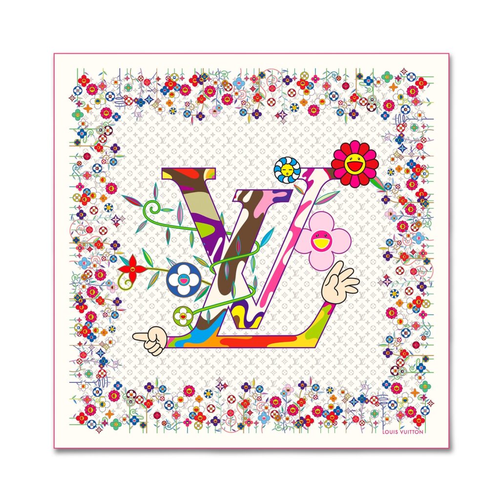 SHAWL 140 BLANC Louis Vuitton x Murakami