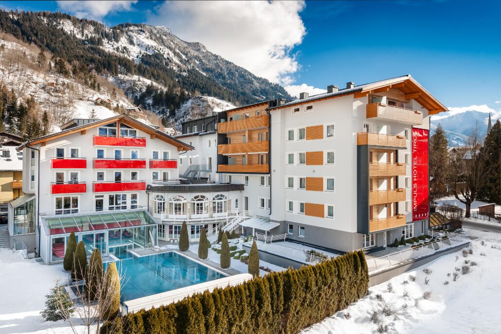 aussenansicht impuls hotel tirol im winter c foto atelier wolkersdorfer impuls hotel tirol
