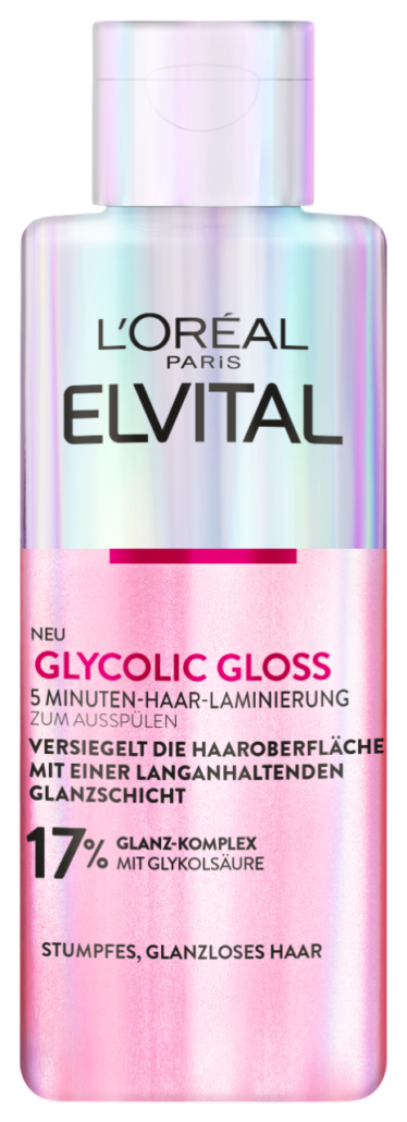 r loreal paris elvital glycolic gloss 5 minuten haar laminierung 200ml 8.99eur 2